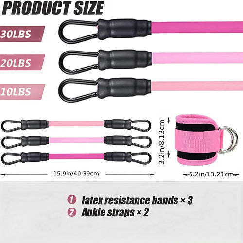Formalife Ankle Strap Resistance Bands — Gym & Home Workout Set