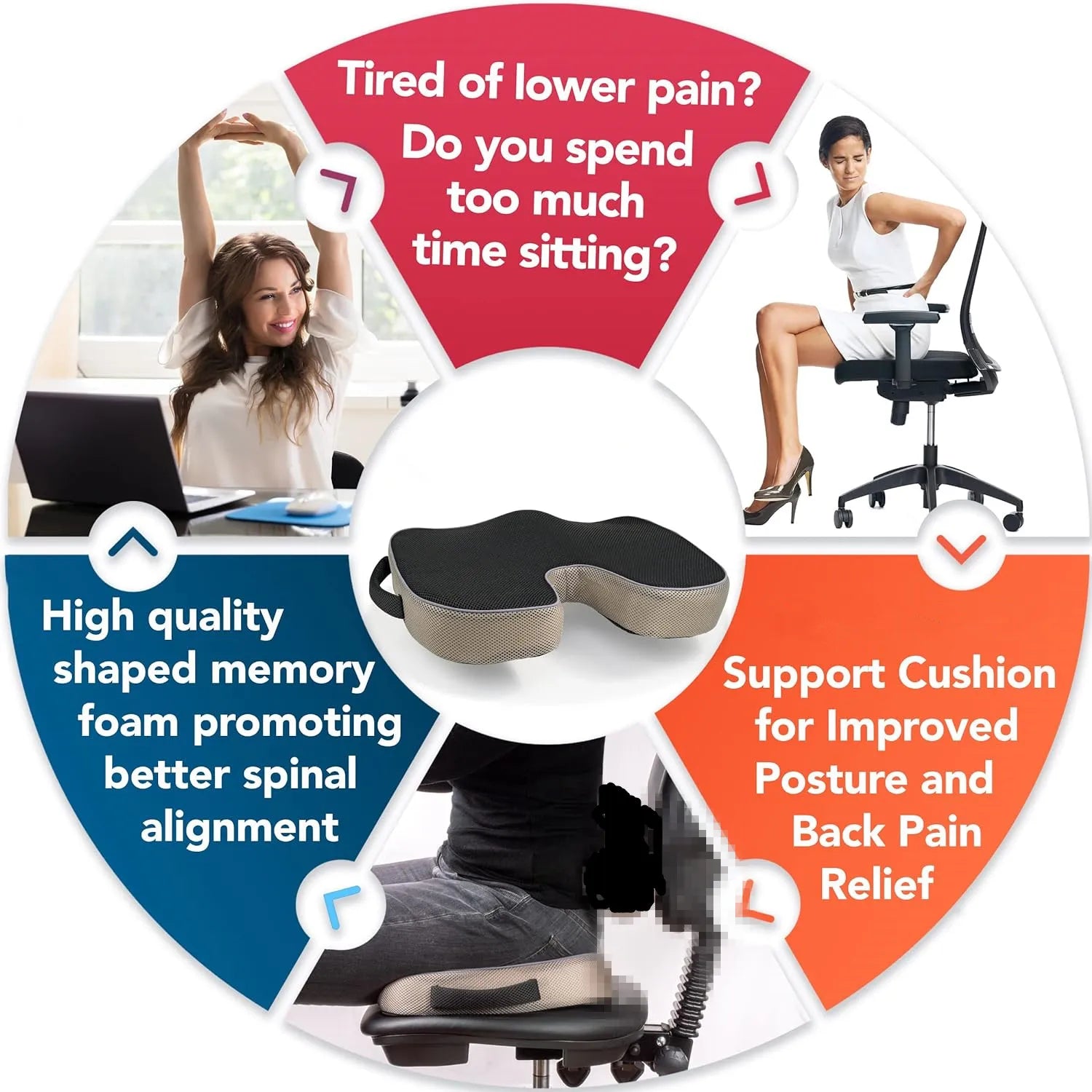 Formalife Ergonomic Seat Cushion — Posture Support From Below